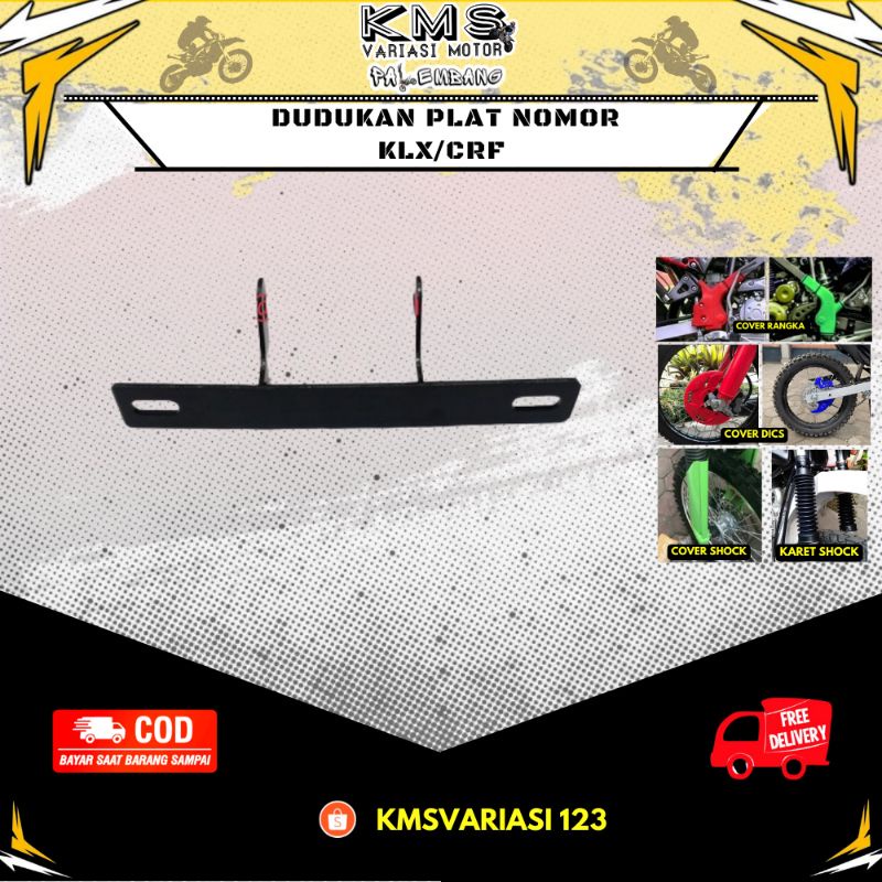 dudukan plat nomor crf klx 150 besi plat tempat nomor crf 150 n klx 150 plat besi bg motor cross