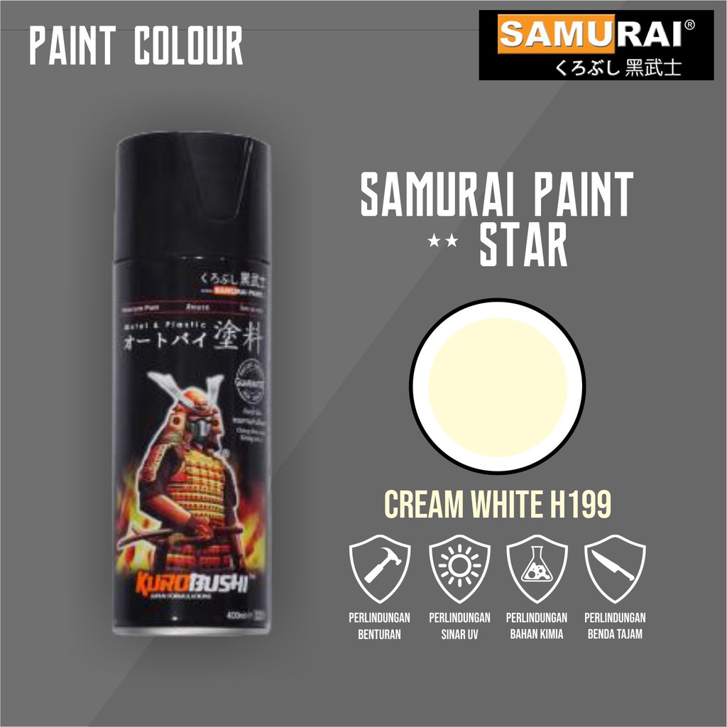 Samurai Paint H199** Cream White (Cream Motor Scoopy) Cat Semprot/Pylox