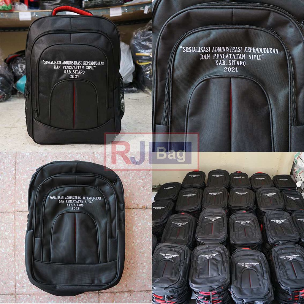 Tas Grosir Bordir Polo Kuda Hitam Ransel Kerja Hitam Pria Seminar Berkualitas Termurah Tas Punggung Grosir Harga Sesuai