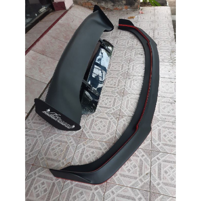 front lips honda brio dan spoiler gt wing js racing