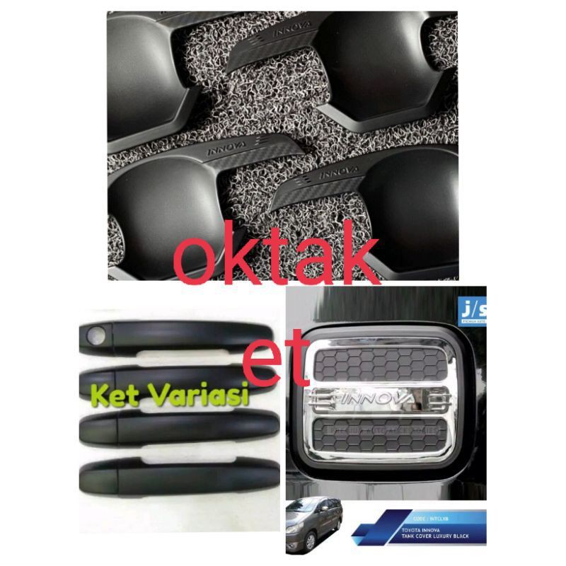 paket puter handle tank grand innova hitam chrome jsl