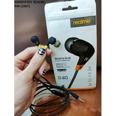 handfree headset Headset Handsfree Earphone Realme R40 Earbuds Stereo Extra Bass