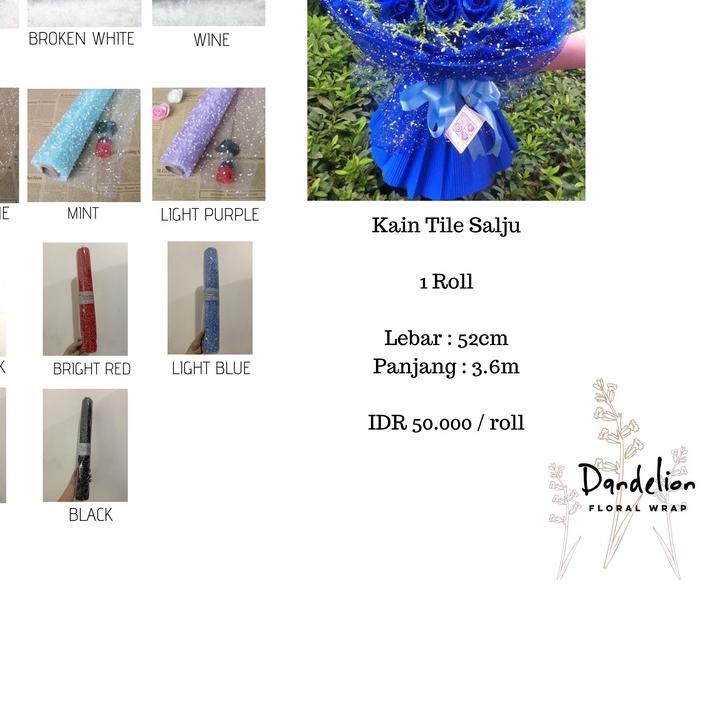 

SNOW TILE ROLL KAIN TILE SALJU PER ROLL KAIN PEMBUNGKUS BUKET BUNGA FLOWER WRAPPING