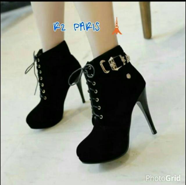 ZPT-Sepatu boot heels fashion wanita OF-41 / boot healg /heels cewek/TRM 048