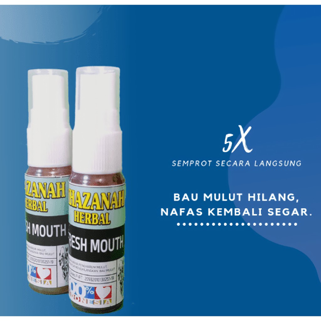 diskon Khazanah Herbal Fresh Mouth Spray - Penyegar & Penghilang Bau Mulut / pengharu