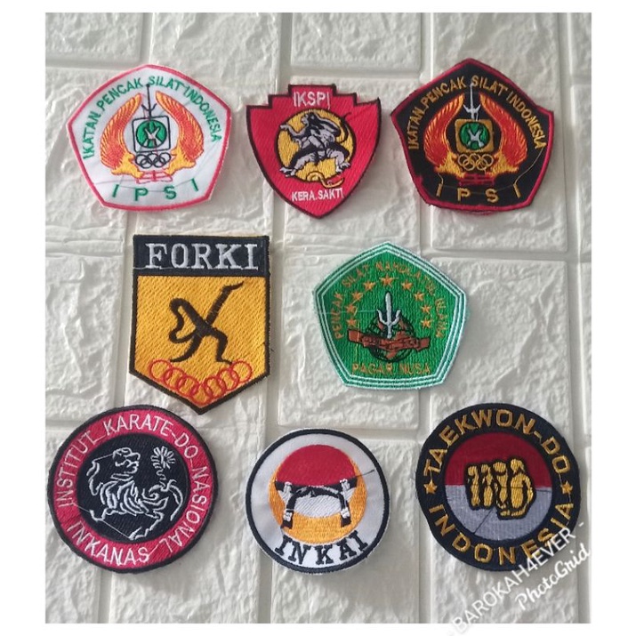 Bed Bordir IPSI IKSPI FORKI PAGAR NUSA INKANAS INKAI TAEKWONDO INDONESIA
