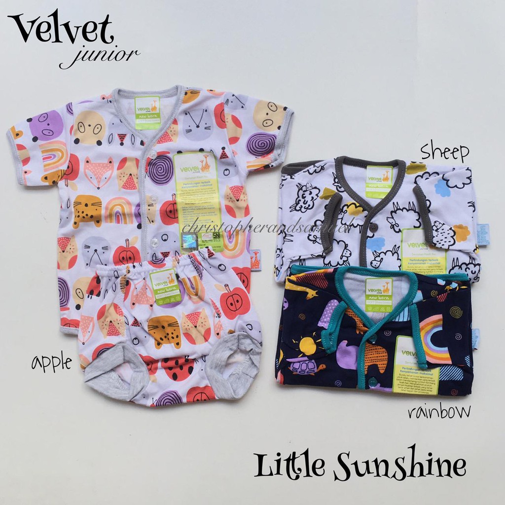 BANYAK MOTIF Velvet Junior Setelan piyama anak PENDEK NEW BORN baju bayi / baju anak