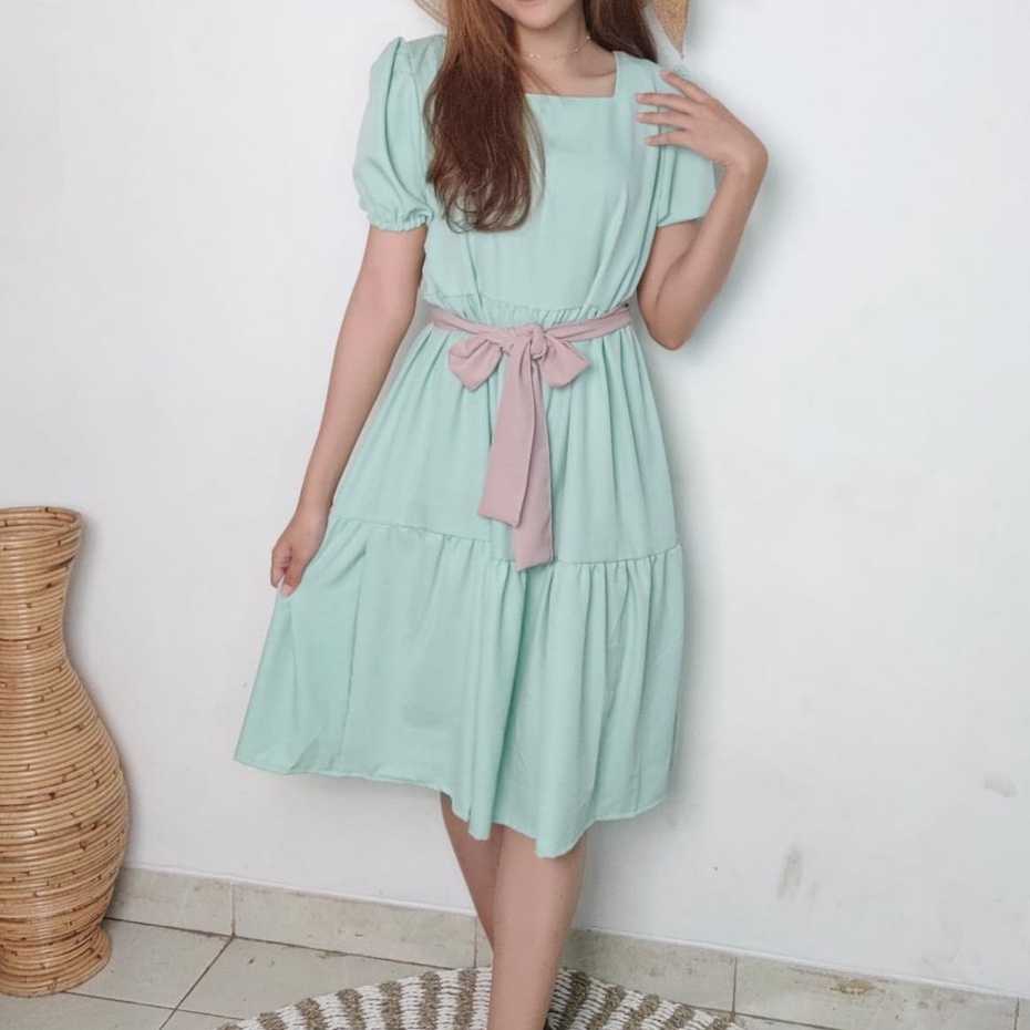 CASSANDRA DRESS/DRESS BAHAN KATUN SHAKILLA/DRESS WANITA/DRESS KOREA/DRESS