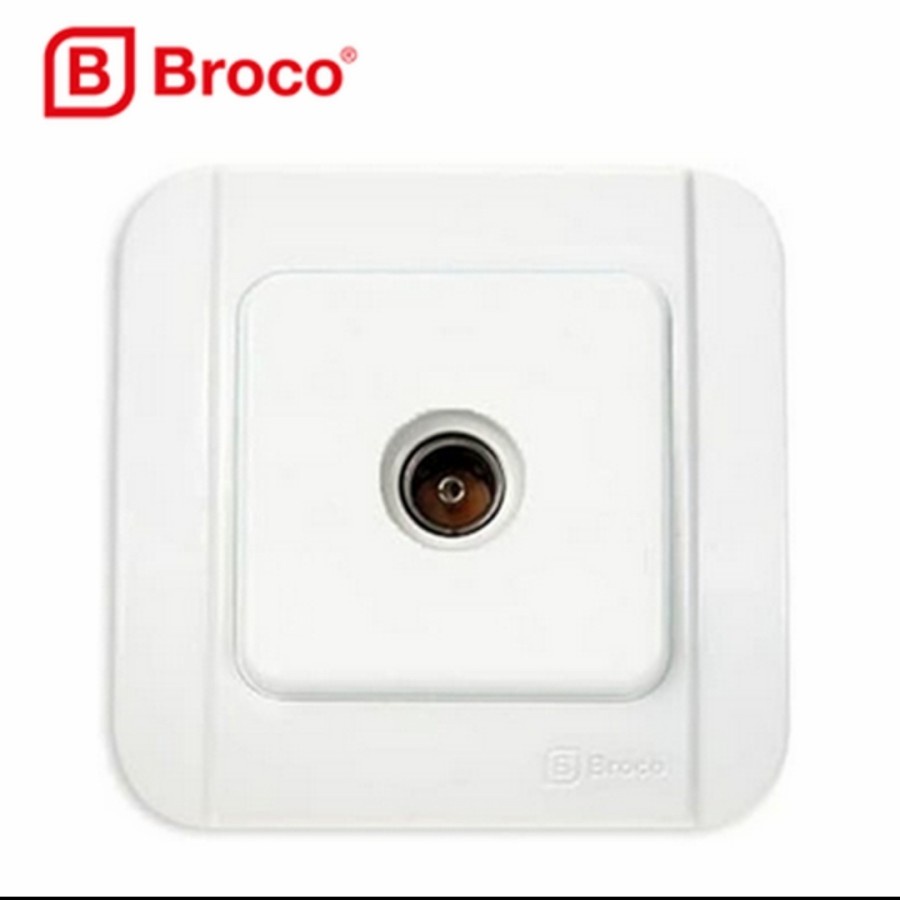 BROCO GALLEO TV SOCKET SNOW WHITE - G18355S