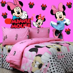 SPREI ANAK KARAKTER - HELLO MINNIE PINK