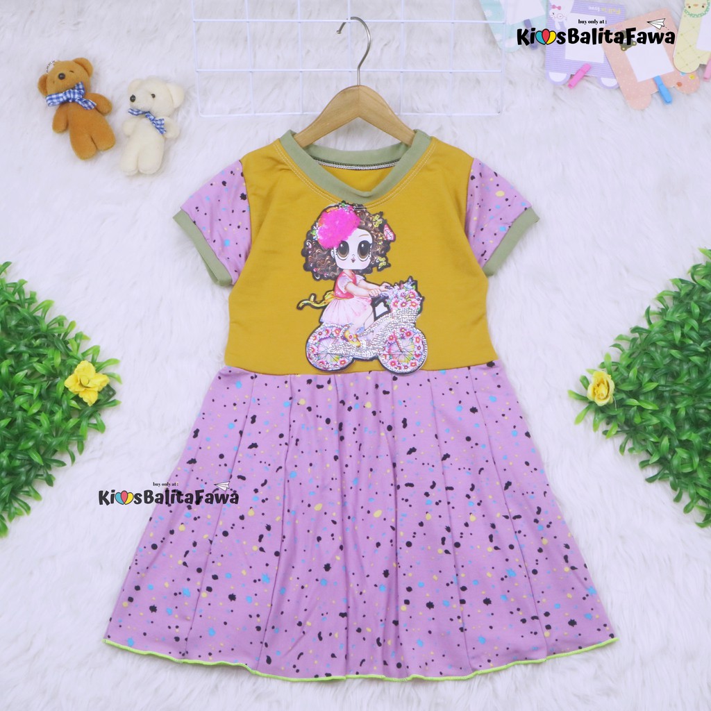 (BISA COD) Dress LED DOLL uk 1-6 Tahun / IMPORT Dres Baju Anak Perempuan Gaun Pesta Premium Balita