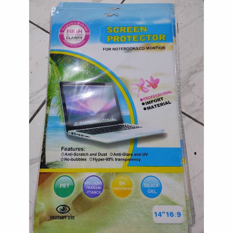 SCREEN PROTECTOR LAPTOP 14&quot; / ANTI GORES NOTEBOOK 14 INCH paket 35 pcs