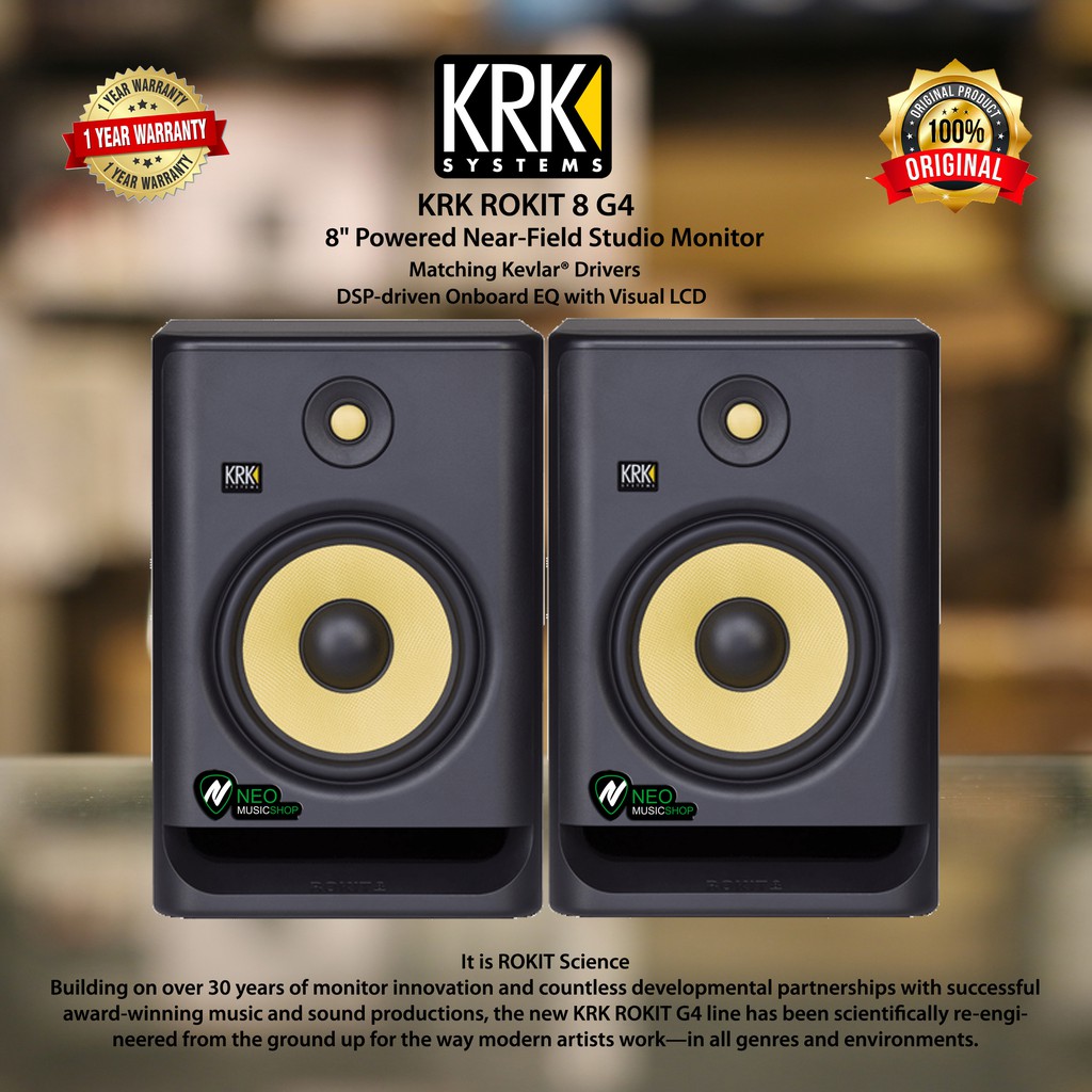 KRK Rokit 8 G4 Studio Monitor Generasi 4 Original