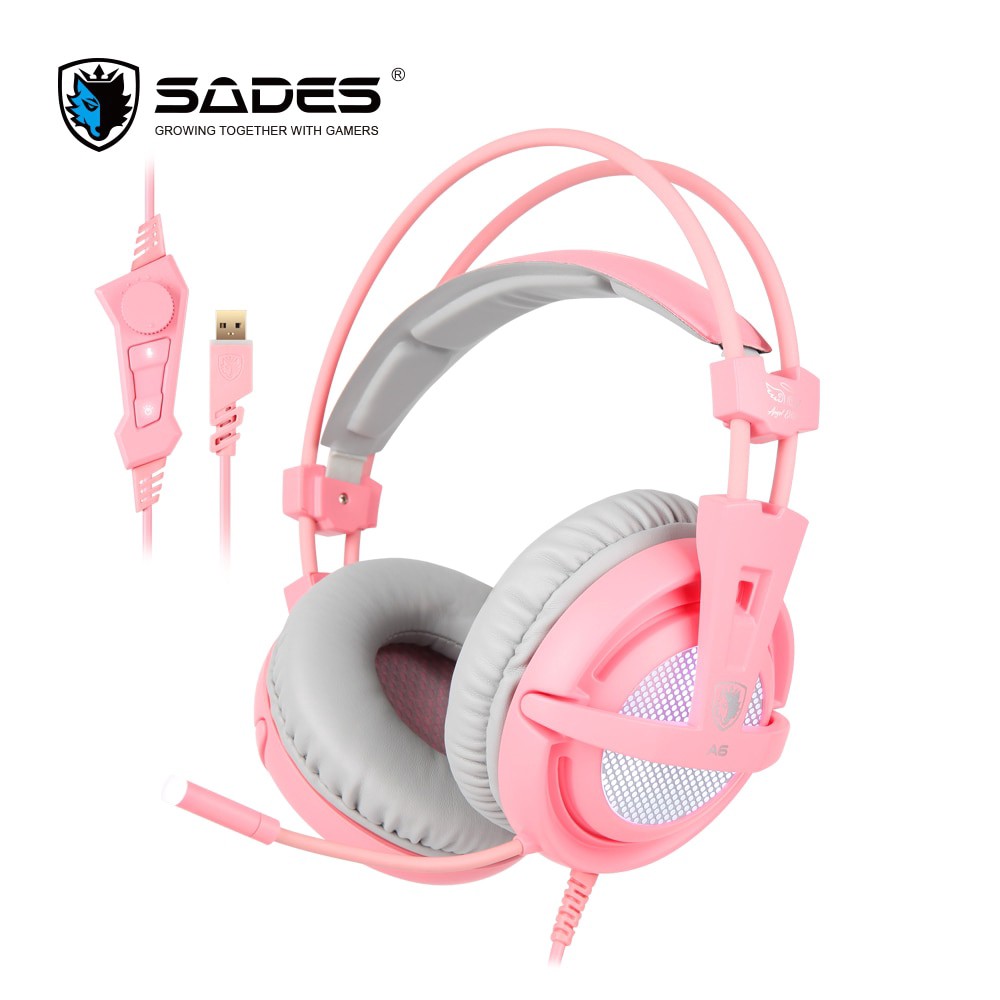 Headset Sades Locust Pink / Sades A6 Pink Gaming Headset