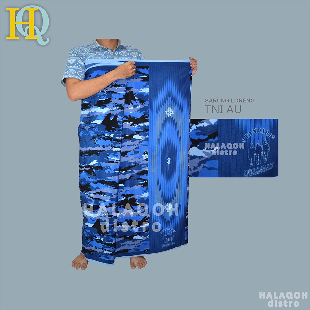 SARUNG LORENG MOTIF TNI AU | SARUNG LORENG AURI ORIGINAL AMMO STANDART | SARUNG PRIA DEWASA