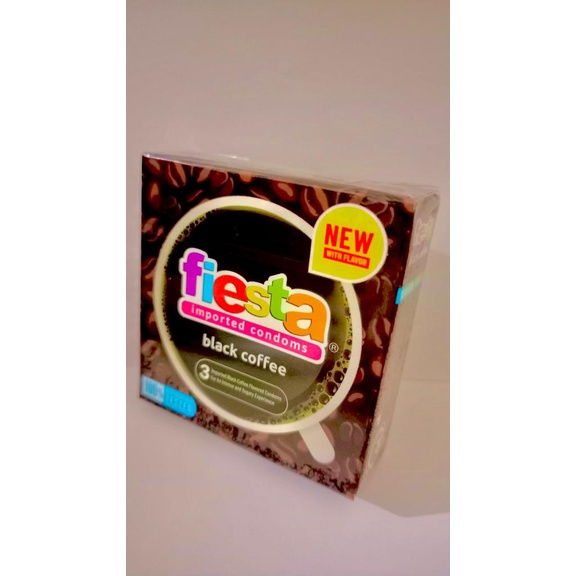 Kondom Fiesta Black Coffee  / Kopi Hitam - 3 Pc