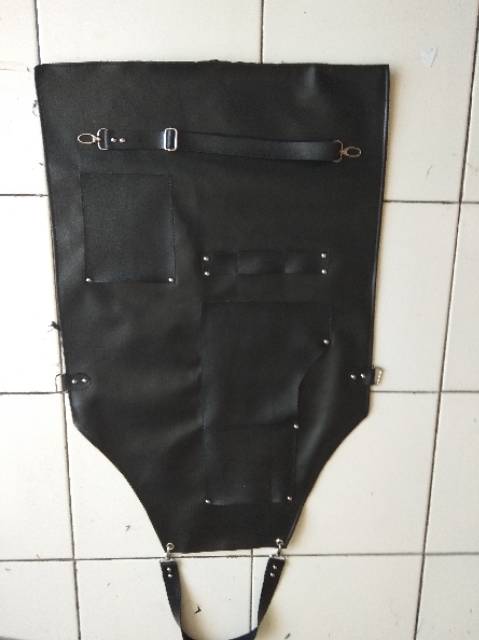 Apron leather black Barbershop barista