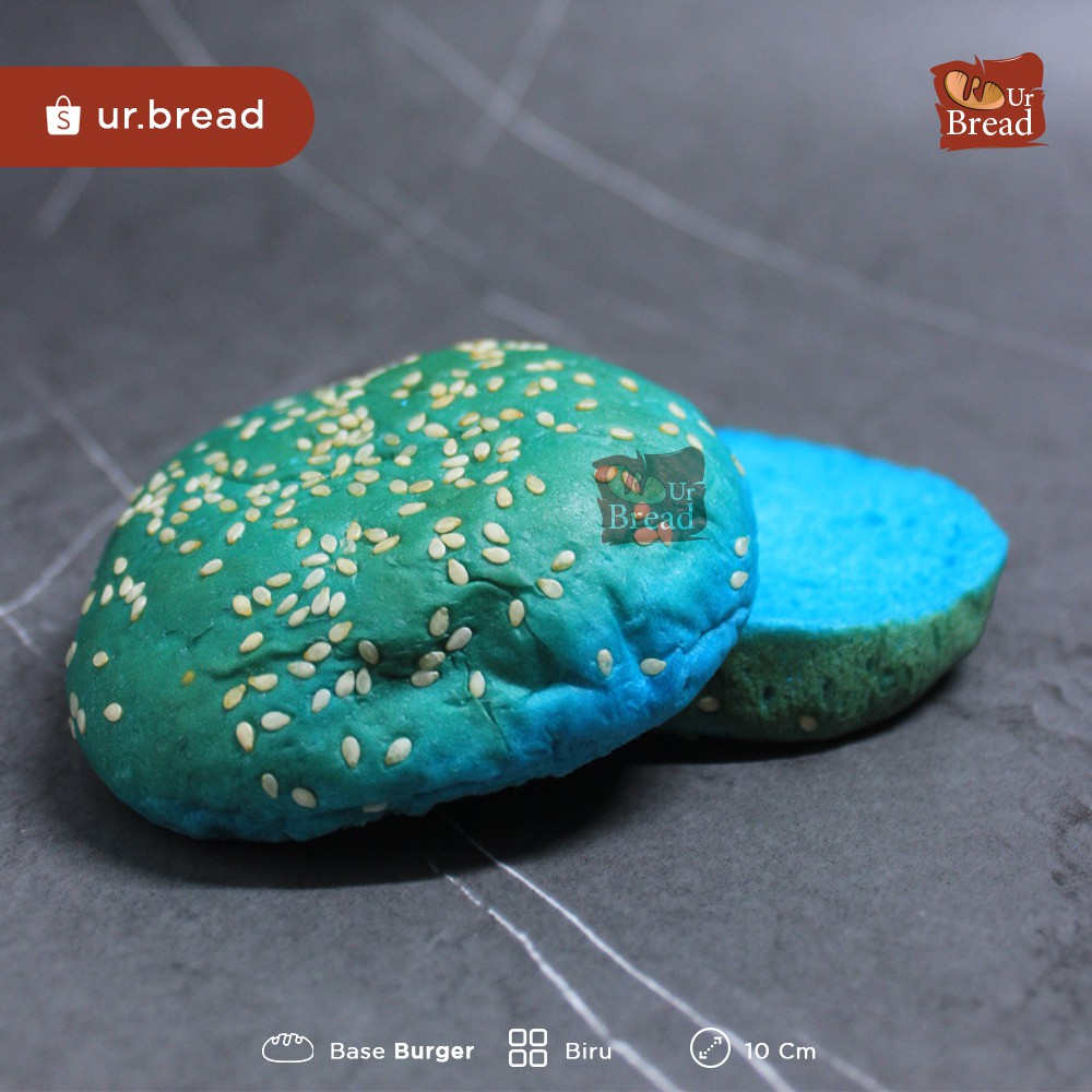 Roti Burger Biru 10cm | Base Burger 10cm Blue