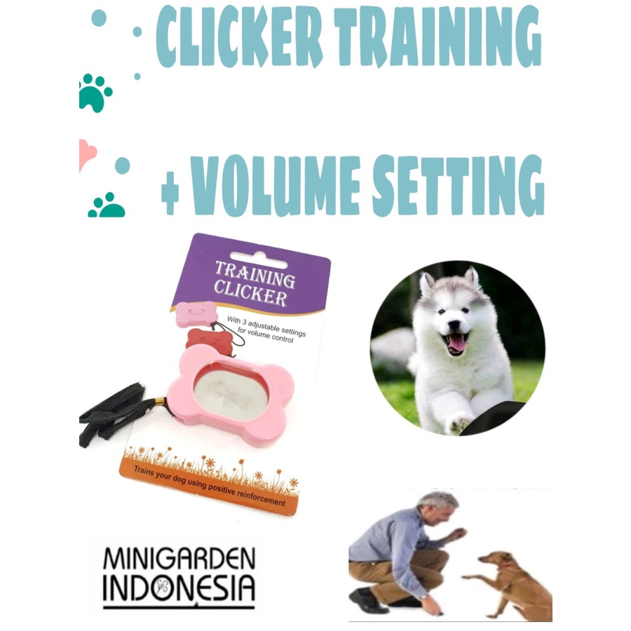 CLICKER TRAINING ADJUSTABLE VOLUME alat latih anjing kucing pet kliker