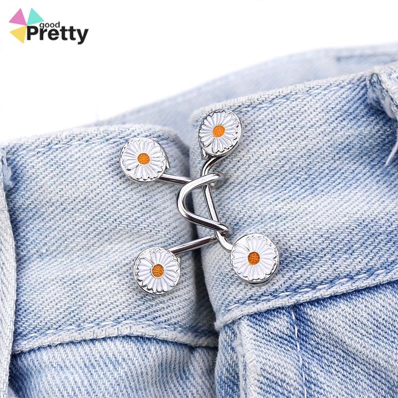 Kuku Gratis Pinggang Dilepas Penutup Tombol Jeans Penyesuaian Tombol Logam - PD