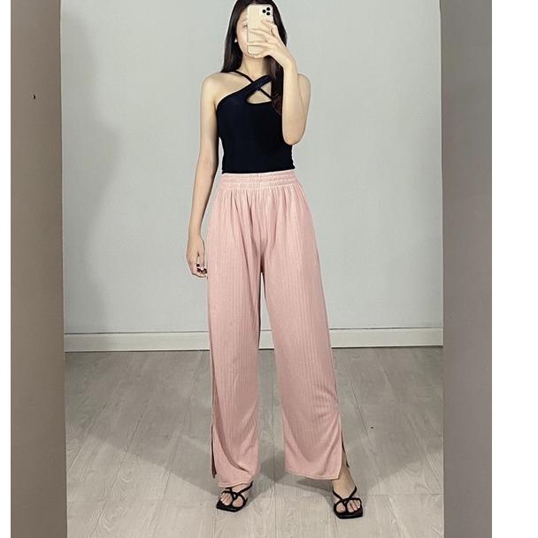 ◘ HANA KNIT PANTS / KNIT PANTS / CELANA KNIT / KULOT KNIT HIGHWAIST ❀