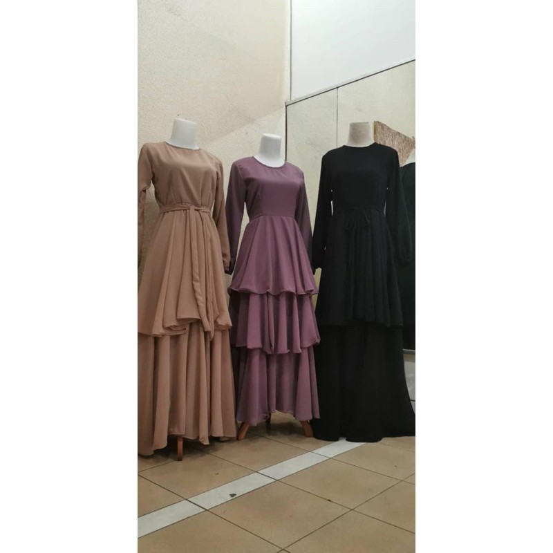 GAMIS BAHAN CERUTY BABYDOLL FURING KATUN