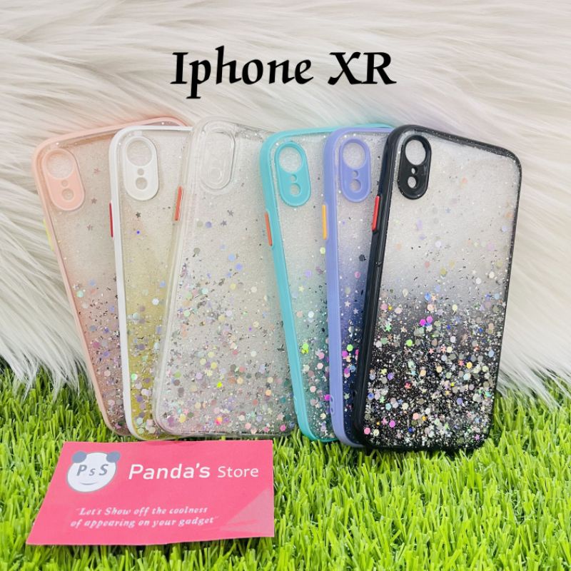 Glitter Case Iphone X, Xs, Xr, Xs Max Funny Color Dengan Pelindung Kamera (PsS)