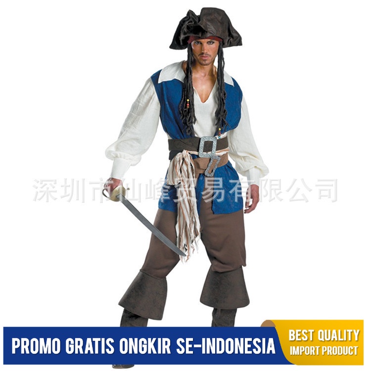 Kostum Cosplay Dewasa Kostum Bajak Laut Peran Bermain Pirates Of The Caribbean Bajak Laut Kostum Pes