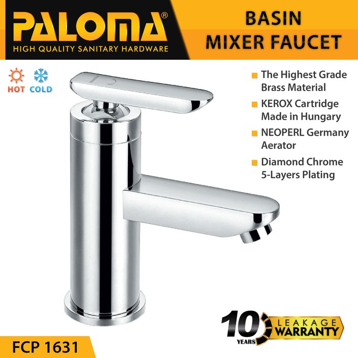 PALOMA FCP 1631 Keran Mixer Wastafel Cuci Tangan Panas Dingin Kran Air