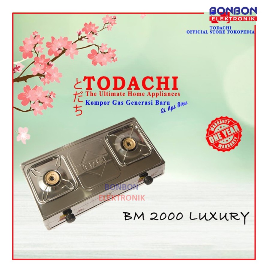 Todachi Kompor Gas 2 Tungku BM 2000 Luxury / TDC Kompor