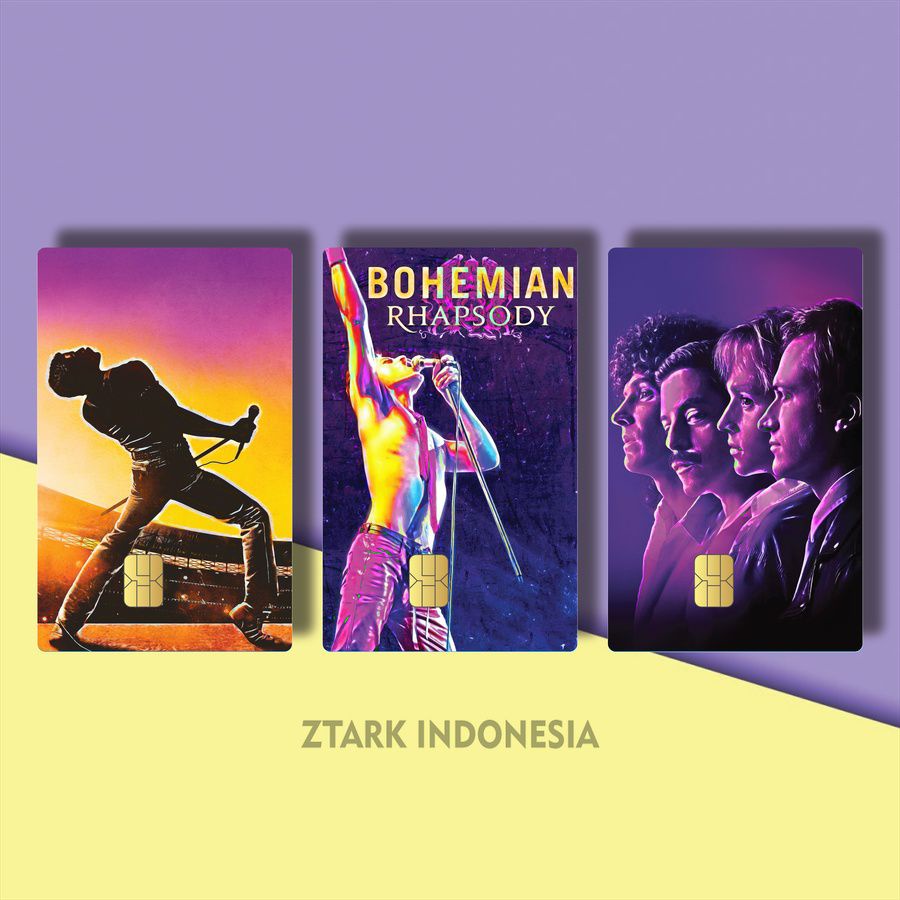 COVER CARD VOKALIS BAND QUEEN HOLOGRAM FWTTW/TIS0O/ STIKER FLAZZ BAND QUEEN BOHEMIAN RHAPSODY / STIK