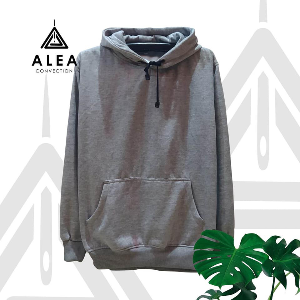 sweater hoodie tebal size xl warna abu tua