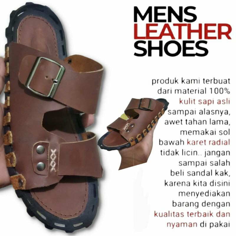 Sandal Asli Kulit // Sandal Pria Kulit Asli // Sandal Kasual Pria