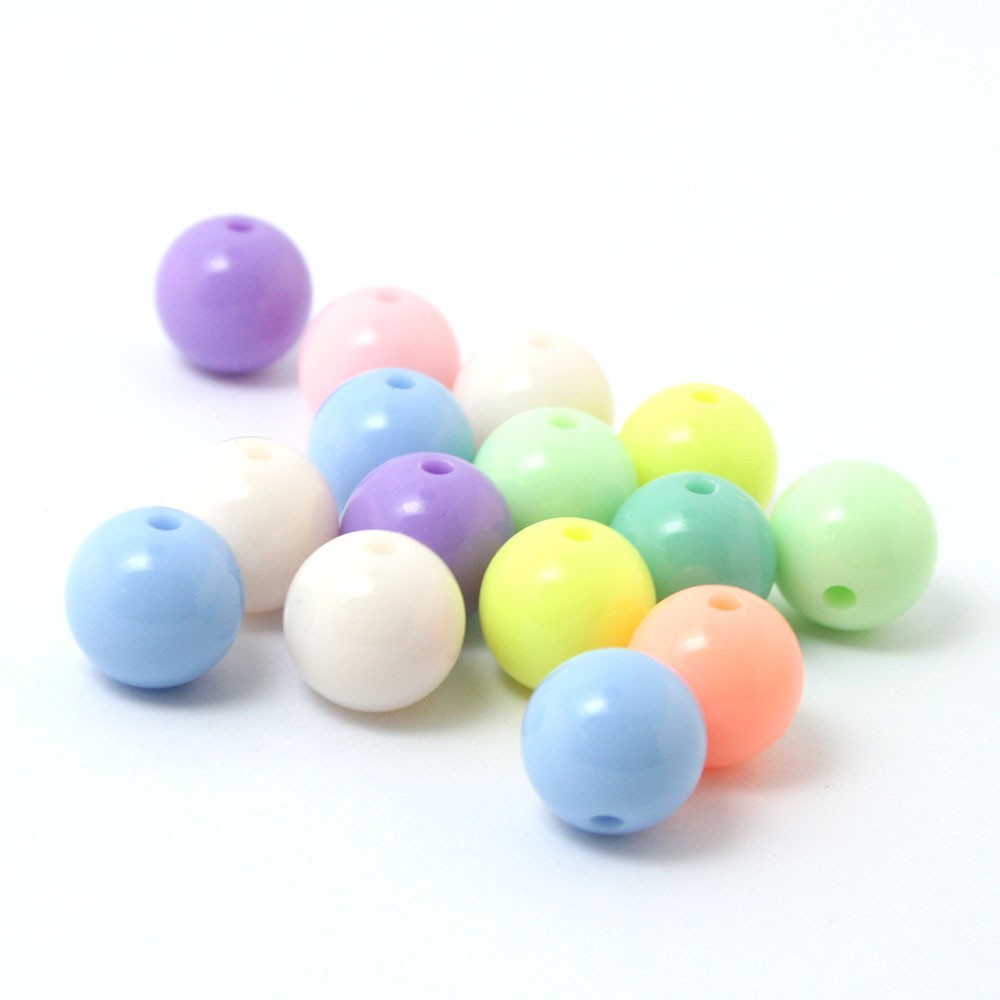 4 MM-12 MM Candy Color Acrylic Round Ball Spacer Beads For Jewelry Making DIY Jewelry Accessories For Handicrafts