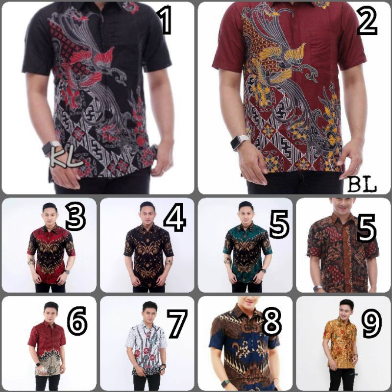 BISA COD!!! BATIK PRIA/KEMEJA BATIK/BAJUBATIK PRIA LENGAN PENDEK