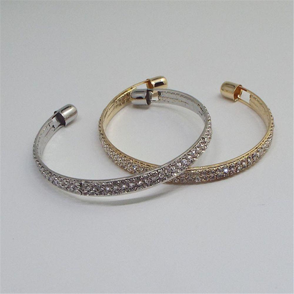 Lily Gelang Bangle Mewah Shiny Fashion Alloy Pembukaan Bangle