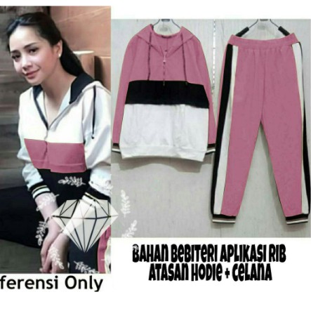 BAJU OLAHRAGA WANITA KASUAL KOREA HIP HOP 2021 BARU SENAM FITNES GYM ZUMBA AEROBIC GOWES GOES SEPEDA