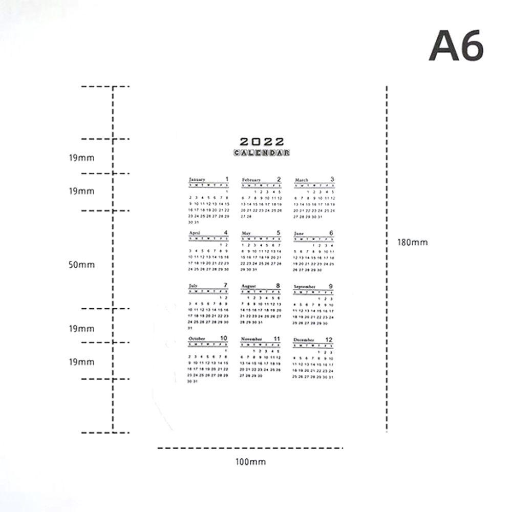 [Elegan] Partisi Kalender 2022 PP 6lubang Weekly Planner Transparan Agenda A5 A6 Frosted Jadwal Organizer