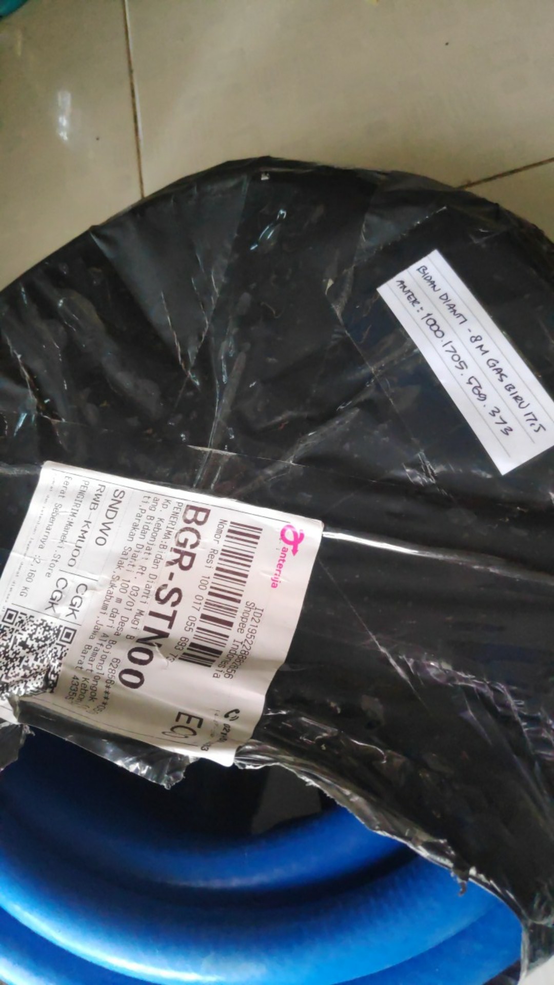 Selang Gas Biru High Pressure Thermoplastic 17.5mm Propeller Sni Harga Per Meter