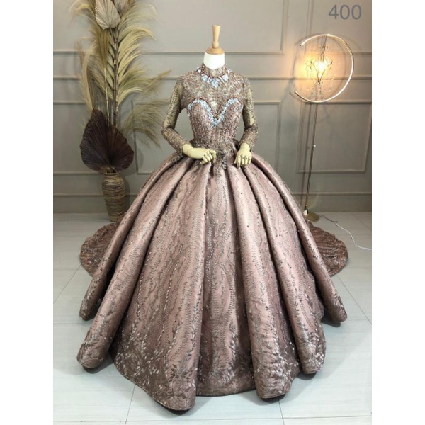 GAUN BARBIE MEWAH BEREKOR | BAJU PENGANTIN PRINCESS | KEBAYA PENGANTIN MODERN | BAJU PENGANTIN MEWAH