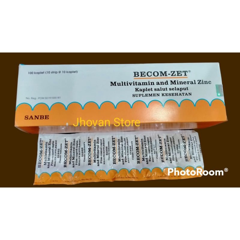 Becom-Zet 10 kaplet , Suplementasi vitamin B kompleks, vitamin C, vitamin E dan zinc.