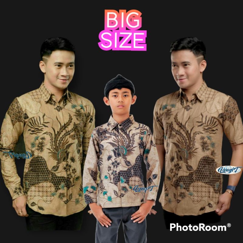 COUPLE BATIK AYAH DAN ANAK BATIK BIG SIZE BATIK JUMBO M,L,XL,XXL,3XL,4XL,5XL,6XL