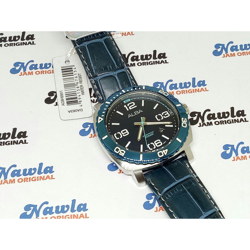 Alba Quartz AG8H99X1 Dark Blue Dial - Jam Tangan Pria AG8H99