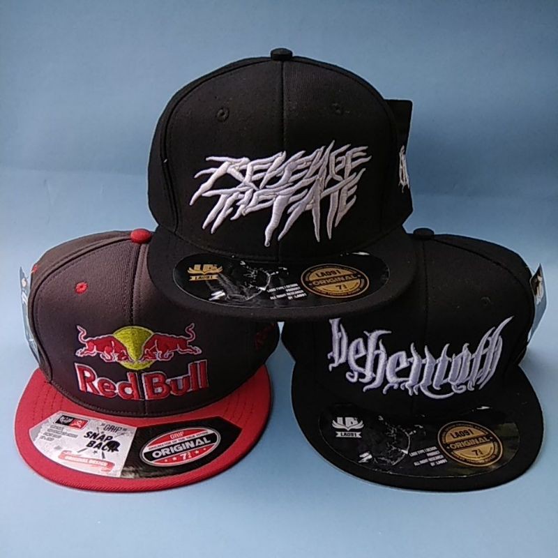 Topi Hiphop Snapback Bordir Black Metal Jasad Rtf Campur