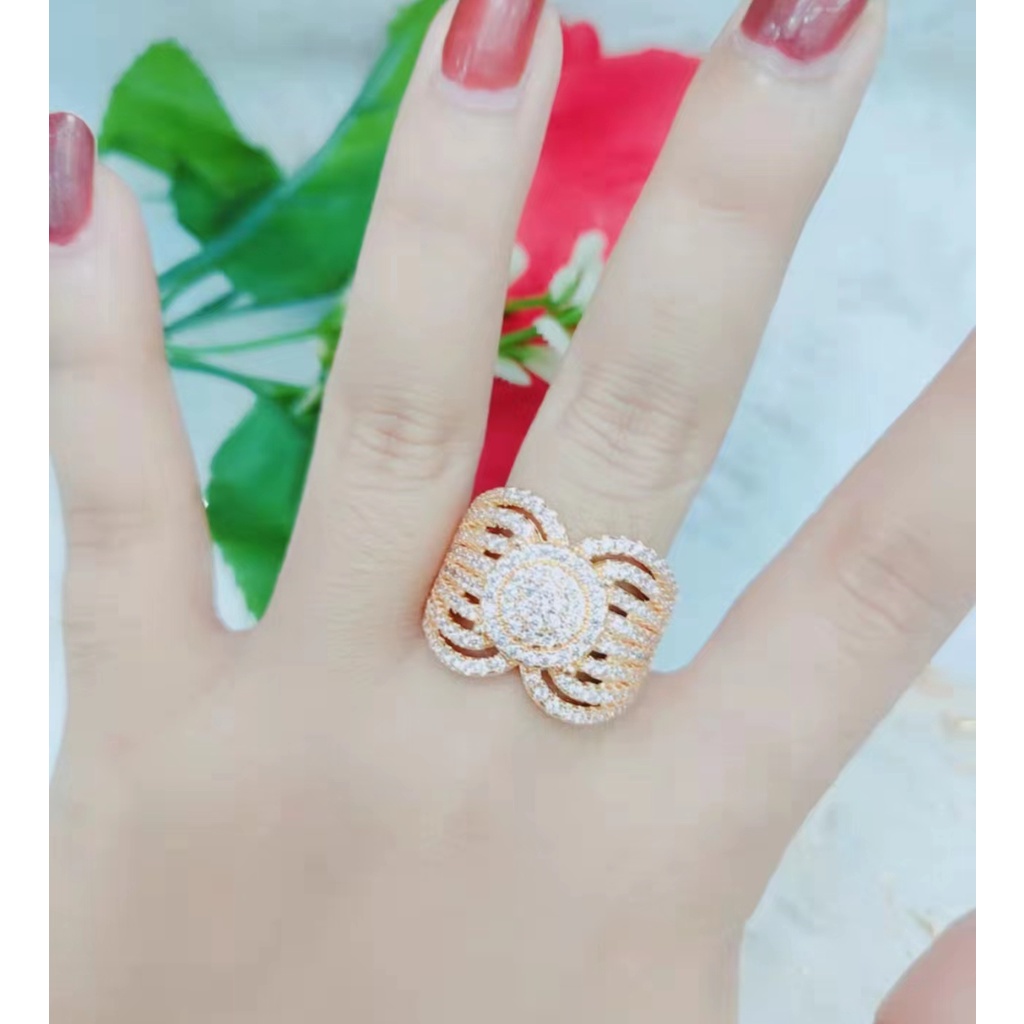 Cincin Xuping Permata Lapis Emas Perhiasan Fashion 1109