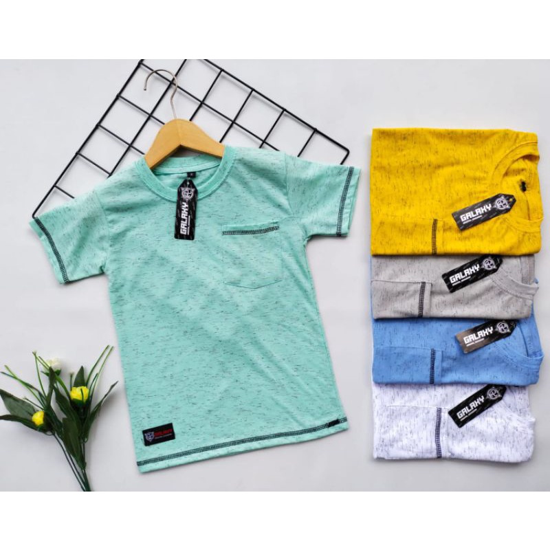 KAOS SAKU ANAK KAOS TERBARU COTTON FUZY