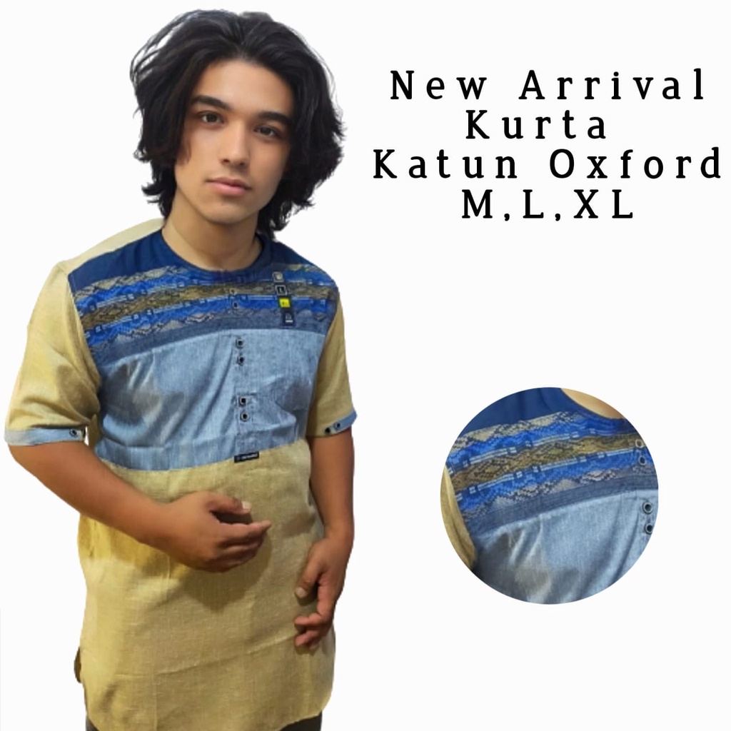 baju koko kurta fashion terbaru bahan katun tuil oxsport madinah terlaris harga super murah