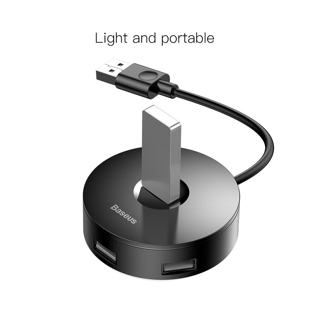 Baseus Round Box USB HUB 3.0 Male to 4 Port USB 3.0 Female Original Adapter Adaptor Kabel Converter Ori