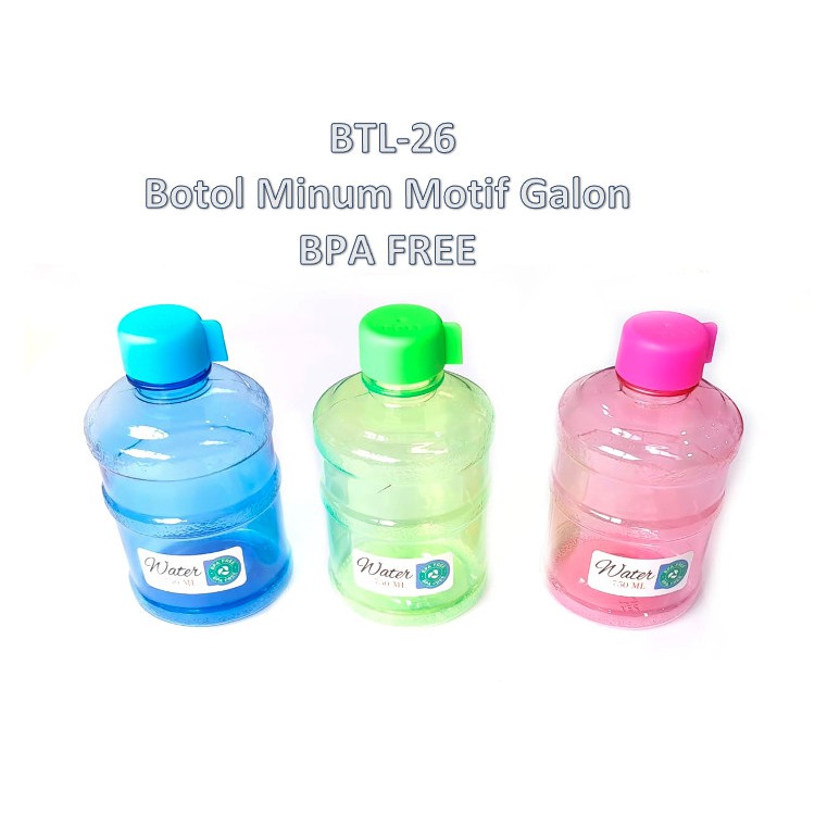 BTL-26 Botol Air Minum Plastik BPA FREE / Water Bottle 750ml Galon