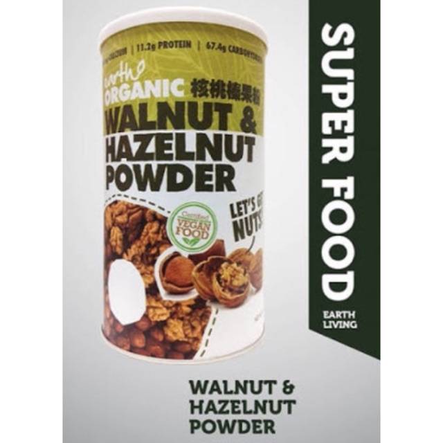 

Earth organic walnut & hazelnut powder 500 gram